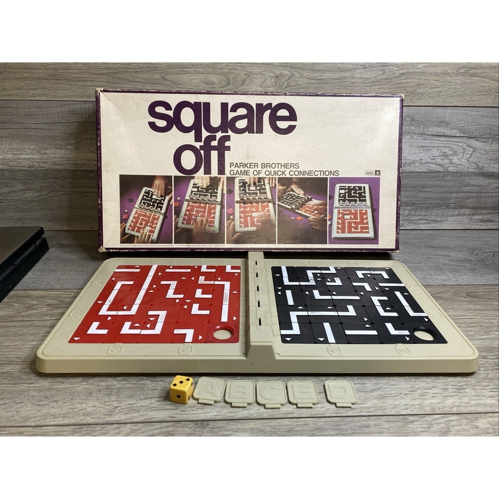 VINTAGE Square Off Parker Brothers 1972 Classic Strategy‎ Board Game Complete